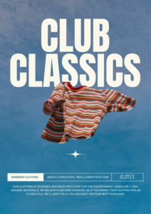 White blue Bold Modern Fashion Brand Poster