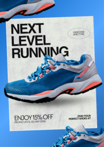 Blue Bold Shoes Promotion Poster